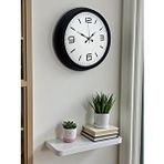 Platin Sade ve Şık Siyah 40 Cm Metal Dekoratif Duvar Saati