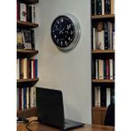 Platin Silver Prestige Atatürk 36 Cm Metal Krom Duvar Saati Gümüş