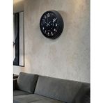 Platin Siyah 40 Cm Metal Atatürk Seri Duvar Saati