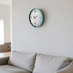 Platin Turkuaz Dekoratif Stil 36 Cm Duvar Saati