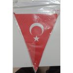 Platin Üçgen Ipli Bayrak 10LU