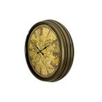 Platin Vintage Atlas Majestic 40 Cm Metal Duvar Saati Kahverengi