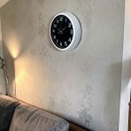 Platin White Contrast 40 Cm Metal Duvar Saati Beyaz