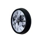 Platin Worldline Black 40 Cm Metal Duvar Saati Siyah