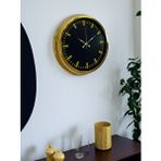 Platin Zarif Klasik Stil 40 Cm Metal Gold Duvar Saati Altın