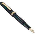 Platinum プラチナ萬年筆 Plutinum PNB13000#3776 Century Gold Trim 41 Laurel Green Ef Dolma Kalem - Altın - Sarı