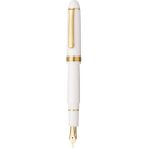 Platinum PNB15000#3776 Century Gold Trim 2 Chenonceau White Dolma Kalem - F