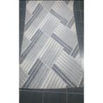 Plato Jel Kaymaz Taban Yıkanabilir Yumuşak Yüzey Kesme Halı Yolluk - 150 x 180 cm - Açık Gri