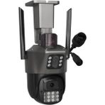 Plato PL-39050 Dual Smart Çift Kameralı Gece Görüşlü 3mp+3mp Speed Dome Wi-Fi Güvenlik Kamerası Icsee - Siyah
