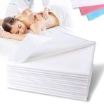 Platonee Tek Kullanımlık Yatak Çarşafları SPA Dövme Masaj Masası Oteller için Yatak Örtüsü 78,74 cm x 198,12 cm Dokumasız Kumaş Beyaz 20 Adet