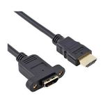 Platoon 30 cm HDMI Uzatma Kablosu Dişi Erkek HDMI Vidalı Tip Panel HDMI