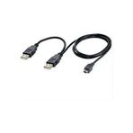 Platoon 60 cm USB 2.0 Tip A Kablo Erkek Mini 5 Pin Y Kablo Mini USB Çatal