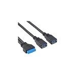 Platoon Ars 19 Pin USB 3.0 Dişi To 2x USB 3.0 Dişi Kablo