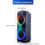 Platoon PL-4625 SD USB Bağlantılı RGB Işıklı Bluetooth Speaker