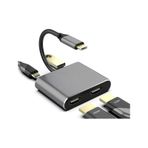 Platoon PL-5580 4 In 1 Type-C To 2x HDMI + Usb+Type-C Çevirici Dönüştürücü