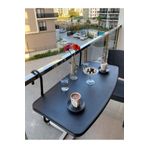 Platox Pratik Balkon Masası, Askılı Balkon Masası, Katlanabilir Masa 40x80 Cm