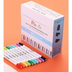Platube Çift Taraflı Brush Pen 60’lı Marker Kalem Seti Bullet Jurnal Mandala Eskiz Boyama Seti - Karışık-Çok Renkli - Çift Uçlu Keçeli Kalem - Tek Ebat