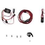 Plawee 050 50 T Fırçalı Motor & 30A ESC & 2 Beyaz 2 Kırmızı LED Işık Eksenel SCX24 1/18 1/24 1/28 1/32 RC Araba Yükseltmeleri Parçaları
