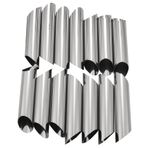 Plawee 14'lü Set 430 Paslanmaz Çelik Boru Cannoli Pasta Kalıpları - 5 İnç