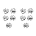Plawee 15 Adet 304 Paslanmaz Çelik Klips Eyer Kablo Kelepçesi 3/25 inç 3mm Metal Kablo için