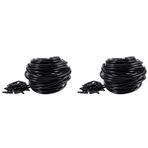 Plawee 2 adet 20M 4/7mm hortum bahçe su mikro sulama borusu 20 adet Tee konnektörleri çim tarım yağmurlama damla tüp
