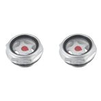 Plawee 2 Adet 26mm Erkek Dişli Metal Kompresörü Yağ Seviyesi Gözetleme Camı