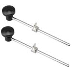 Plawee 2 x Bas Beater Kick alüminyum ayak pedalı çırpıcı, silikon başlıklı parçası perküsyon enstrümanı için (siyah)