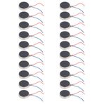 Plawee 20X DC 3V 60MA 9000 +/- 2000RPM Telefon Para Düz Titreşimli Titreşim Motoru