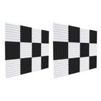 Plawee 24 Adet Akustik Köpük Kurulu, Yalıtımı Takozları Yalıtım Pedi, Stüdyo Tavan Oyun Odası için, 2.5X30X30cm