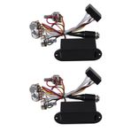 Plawee 2X 2 Bantlı Bas Gitar Aktif EQ Ekolayzer Devre Preamp Pikap Siyah
