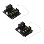 Plawee 2X 3D Yazıcı Yatağı MOSFET Genişleme Modülü Inc 2Pin Kurşun Anet A8 A6 A2 Uyumlu Siyah