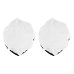 Plawee 2X Fotoğraf Işığı Yumuşak Beyaz Difüzör 7 180 mm Stüdyo Strobe için