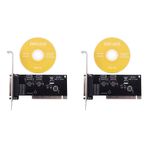 Plawee 2X Pci Genişletme Kartı Adaptörü 25 Pin Paralel Pci - Paralel Denetleyici Kartı Denetleyici Bağlantı Noktası Db25