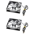 Plawee 2X Yönlendirici Soğutma Fanı, Diy Pc Soğutucu TV Kutusu Kablosuz Soğutma Sessiz Sessiz Dc 5V USB Güç 120mm Fan ( Sürüm)