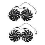 Plawee 2X88MM Grafik Ekran Kartı Fan Soğutucu T129215SU PLD09210S12HH GTX 1050 1060 380X GV-RX570 580 için