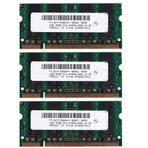 Plawee 3X 2GB DDR2 PC2-6400 800MHz 200Pin 1.8V Dizüstü Bellek SO-DIMM Dizüstü RAM