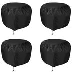 Plawee 4 Adet Çatı Havalandırma Kapağı Ev Çatı Türbini Davlumbazları Kalkan Kanvas 50 cm x 50 cm Siyah