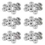 Plawee 60 Adet Minyatür Derin Yiv 608 ZZ 8 x 22 x 7mm Rulman Çelik