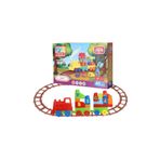 Play Blox 2403 41 Parça Sayılar ve Alfabe Treni Parlak Renkler Mega Blok Oyuncak Tren Seti