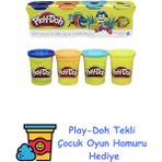Play-Doh 4'lü Çocuk Oyun Hamuru + Play-Doh Oyun Hamuru