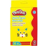 Play-Doh KU008 12 Renk Jumbo Üçgen Kuru Boya