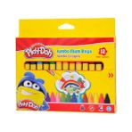 Play-Doh Mum Pastel Boya Crayon Yuvarlak 12 Renk PLAY-CR005 - Renkli