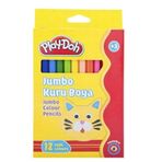 Play-Doh PLAY-KU004 12 Renk Jumbo Kuru Boya