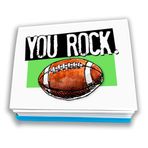 Play Strong "Futbol" YOU Rock. Note kart (10,8 x 14 cm) Baumwollmusselin spor PowerCard, Clear Box Set 12 adet