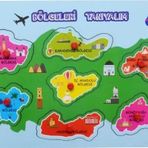 Play Wood Bölgeleri Tanıyalım Ahşap Tutmalı Puzzle
