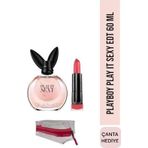 Playboy Play It Sexy EDT 60 ML Kadın Parfüm+Max Factor Matte Lipstick 15 Flame