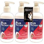 Playboy Tüy Dökücü Krem 3 Tane 250 ml Ceviz Sütlü & Cevizli Rus Merhemi + Yanında Jel - 000031KI