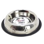 Playfull Pati Kabartma Desenli 18 cm 710 ml Çelik Mama ve Su Kabı
