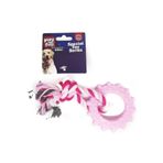 Playfull Pf-4049- Halka Şeklinde Ipli Köpek Diş Kaşıma Oyuncağı 18 Cm Beyaz