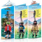 PLAYMOBIL 70646 Anahtarlık Korsan 'Rico 70648 Anahtarlık Polis 70649 Anahtarlık İtfaiyeci – Maceracı için Ultimate Trio